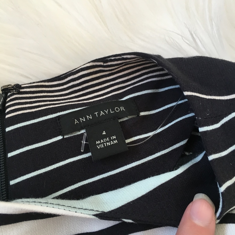 Ann Taylor Black and White Striped Mini Dress - Picture 7 of 8